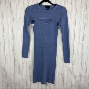 Revolve House of Harlow 2 piece blue knit set medium